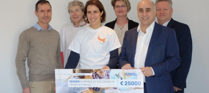 Remise d'un chèque de 25 000 € par le Groupe Verder à Eragny-sur-Oise (95)